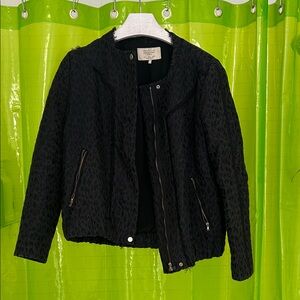 Zara fall weather leopard print moto jacket